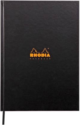 RHODIA Active Black Hardback Casebound A4 Notebook Ruling Squared 192 Pages