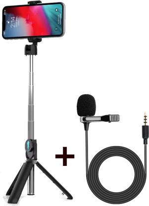 POZUB Top Selling Portable Foldable Adjustable Lightweight Mobile Holder with Wireless Detachable Remote With + Lapel 3.5mm Collar Microphone wired mic plug & play condenser Lavalier microphone For Voice Recording Microphone Buy 3in1 Multi-Purpose Selfie Stick Stand PZB-XT012 Travel Tripod Stand Flexible Handheld Selfie Stick Holder Action Camera Stand With Mobile Clip Holder & BT Remote Best Use for Make Videos Compatible with Mobiles Video Stand in Gimbal Stabilizer, |in mobile holder for hand| stand for online classes Single Gimbal for Mobile