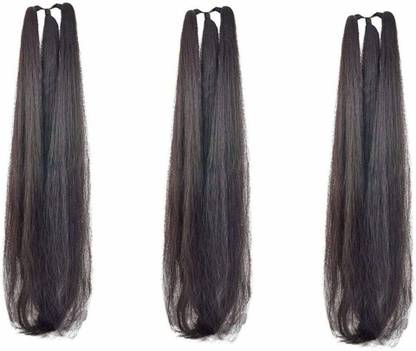 Crazy Hair 24Inchs Hair Parandi Choti for Wedding Accessories Black Pack Of 3pcs Braid Extension