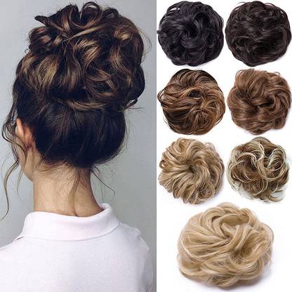 Bh Beauty Home Scrunchie  Bun Updo piece  Ribbon Ponytail Extensions  Extensions Wavy Curly Messy  Bun Extensions Hair Extension