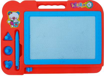 ADI Traderss Magic Doddle Writing Board- Red, Easy slide eraser shapes clears the screen like magic