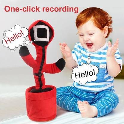 Mubco Squid Game Dancing Doll Rechargeable Plush Toys |Recording, Lighting & Singing And Repeat Your Words Funny Early Childhood Toys for Kids Pack of 1