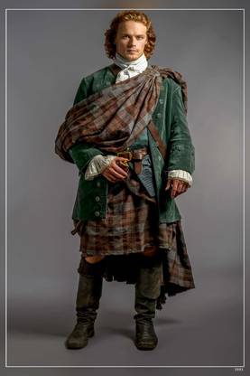 Outlander A Drama Television Series Claire Beauchamp Randall/Fraser James Jamie Mackenzie Fraser Matte Finish Poster Paper Print