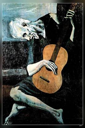 Pablo Picasso Old Guitarist Matte Finish Poster Paper Print