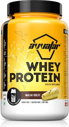 Avvatar WHEY PROTEIN Malai Kulfi 1Kg / 2.2 lbs Whey Protein