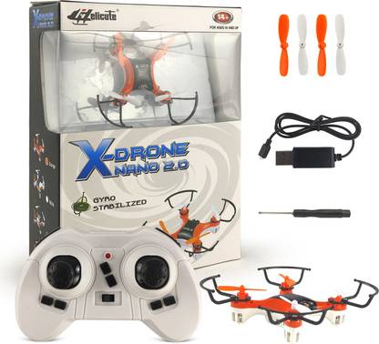 DIVI DIVINE X-Drone Nano 2.0-Without Camera with 6-Axis Gyro, Lights & 360 Degree Rolling Function |Remote Control | Mini Drone for Kids