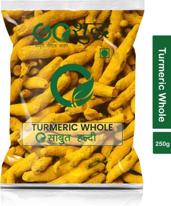 Goshudh Premium Quality Haldi Sabut (Turmeric)-250gm (Pack Of 1)