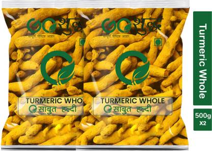 Goshudh Premium Quality Haldi Sabut (Turmeric)-500gm (Pack Of 2)