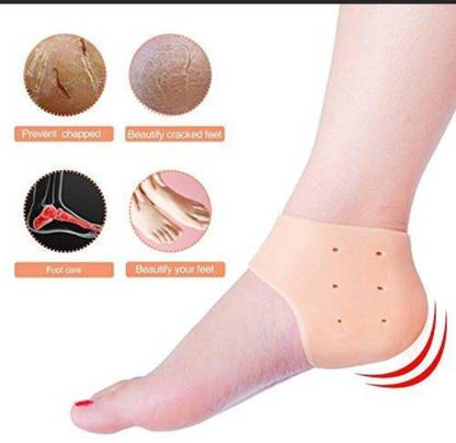 CRITICA Anti Crack Silicon Gel Heel Moisturizing Socks for Foot Care Men Women Heel Support