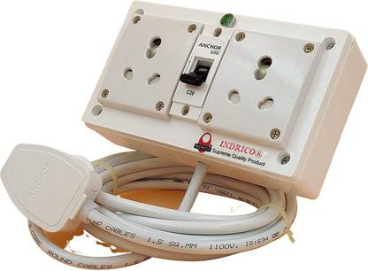 INDRICO 16A Electric Multi Outlet Extension Board Box 2  Socket Extension Boards