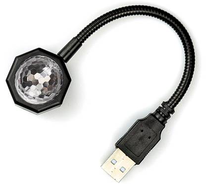 WRADER Car USB Disco Light Disco LED Light 7 Colors with 9 Functional Modes for Cars Home Decor Parties Bedroom & More Led Light