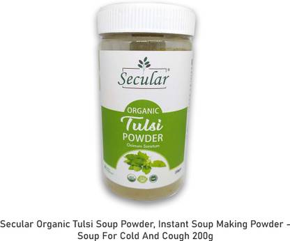Secular Organic Tulsi Soup Powder, Instant Soup Making Powder - Soup For Cold And Cough