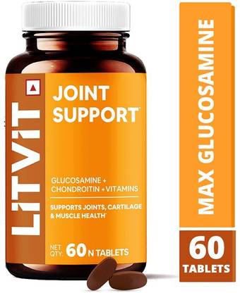 LITVIT Joint Support Supplement|Joint Pain Tablets with Glucosamine Chondroitin MSM