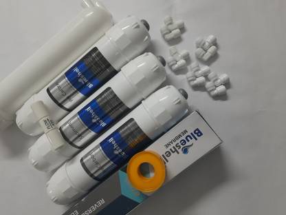 Blueshell RO FULL SERVICE DELUXE KIT WITH MEMBRANE SET FOR ALL WATER PURIFIERS (PACK OF 14) Solid Filter Cartridge