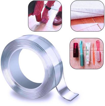 GETOWN Adhesive double sided tape for you want to mount a mirror on the wall permanently or affix a carpet to the floor temporarily for a exhibit. If you want to hang up a picture without using nails because you want to remove it later without residue Handheld double sided tape, cellotape, waterproof tape, 3m tape, magic tape, steel tape etc. (Manual)
