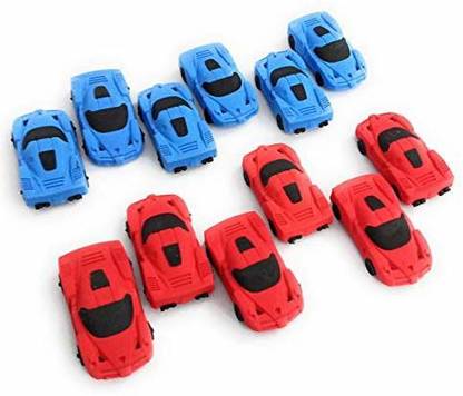 Tera13 (Pack of 12 Eraser) car erasers Multicolor Non-Toxic Eraser