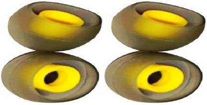 BUMTECH PSilicone Rubber Earbuds for Realme Buds | Earbuds Cover for Realme Buds 2 | (M) Size In The Ear Headphone Cushion Pack of 4pcs yellow In The Ear Headphone Cushion
