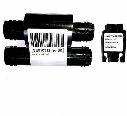 Evolis Half Panel Ribbon YMCKOKO-250 Tri-Color Ink Toner