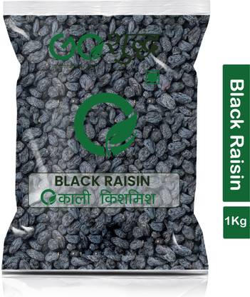 Goshudh Premium Quality Kali Kishmish (Seedless Black Raisin)-1Kg (Pack Of 1) Raisins