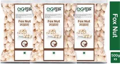 Goshudh Premium Quality Phool Makhana (Puffed Foxnut)-500gm (Pack Of 3
