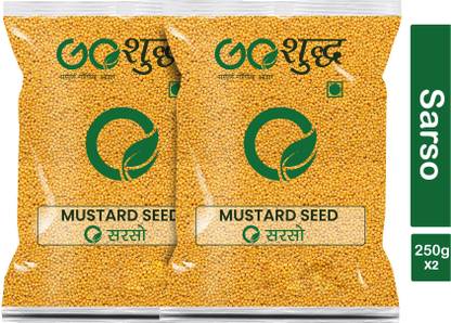 Goshudh Premium Quality Sarson (Mustard Seeds)-250gm (Pack Of 2)