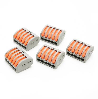 MERKEL 10pcs / 5 Way 0.8 - 4 Sq mm Wiring Universal Cable Connector Push-in Conductor Terminal Push in Connector Wire Connector