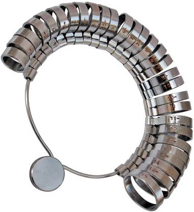 Scorpion Finger Gauge Metal Wide Band Universarl 1-36, 41-76 (36 Rings) Width 6mm X 1.50mm