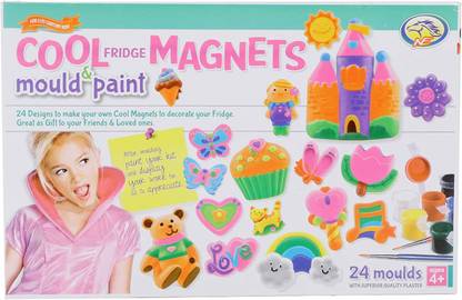 RATNA'S Toy Mall Cool Fridge Magnets Mould and Paint DIY for Kids 3+Years