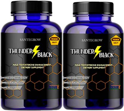 Santegrow Thunder Black Capsules | Ayurvedic Solution of Men for Energy, Performance, Stamina & Power
