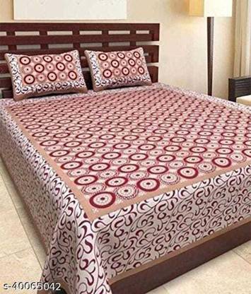TXX Cotton Double Flat 299 TC Printed Bedsheet
