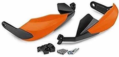 Grandbiker Hand Palm Protector Wind Deflector Lever Protector/Carbon Fibre Unbreakable Handguard for KTM Duke All Models Multi Color (Orange) Handlebar Hand Guard