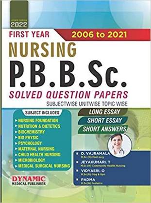 pbbsc nursing first year solved question papers ( 2006 TO 2021 ) post basic bsc nursing first year solved question paper.2021-20222 edition