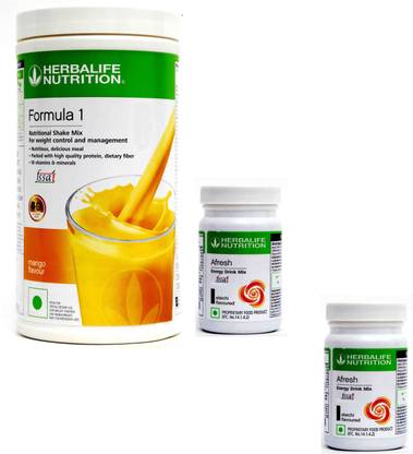Herbalife Nutrition Formula 1 Shake Mango And Afresh Energy Drink Elaichi 2 Psc Sports Drink