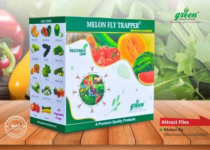 Green Revolution Melon Fruit Fly Trapper (Vegetable Fruit Fly Pheromone Trap) Complete for a one-acre pack of 10 (1 Unit).