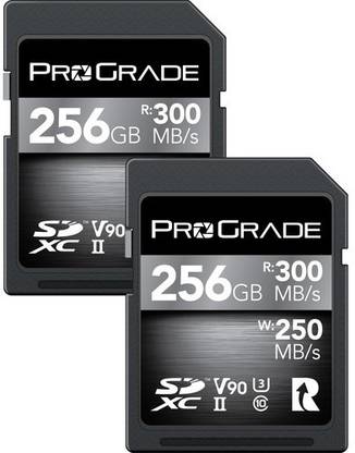 ProGrade Digital PGSD256GBCK2NA SDXC UHS-II V90 256 GB SDXC Class 10 300 MB/s  Memory Card Compatible with Camera