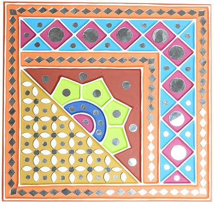 Garvi Gurjari Mud & Mirror Work Wall Hanging