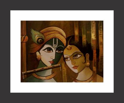 MEENAZ Collection MEENAZ Collection RADHAKISHAN LIGHT BROWN Color Photo With 10X13 Acrylic Photo Frame Acrylic 13 inch x 10 inch Painting