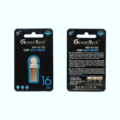 GREEN TECH GT011 16 GB Pen Drive Compatible with Desktop Computer USB 3.1 Metal Case