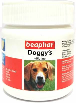Beaphar Doggy's Biotin Tablets for Dogs, 75 Tablets Pet Health Supplements