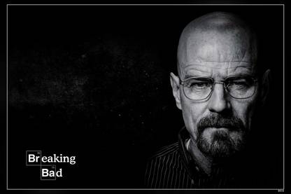 Breaking Bad Monochrome Walter White Bryan Cranston Matte Finish Poster Paper Print