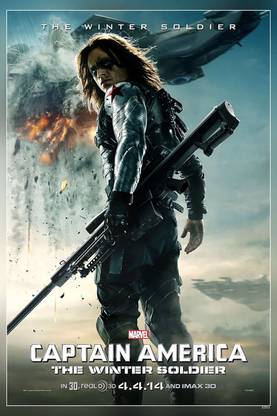 Captain America: The Winter Soldier : Movie Original Size - Chris Evans Frank Grillo Sebastian Stan Matte Finish Poster Paper Print