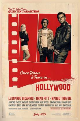 Once Upon A Time In Hollywood Movie Matte Finish Poster Paper Print