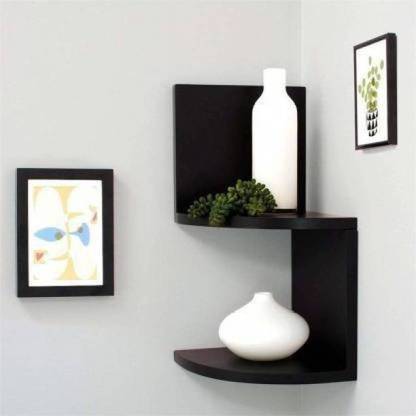 KHANSHOPEE Wall shelf Zigzag Corner Wall Mount Shelf Unit/Racks and Shelves/Wall Shelf/Book Shelf/Wall Decoration/ Corner Zigzag Mounted Floating 5 Rack Shelves MDF MDF (Medium Density Fiber) Wall Shelf