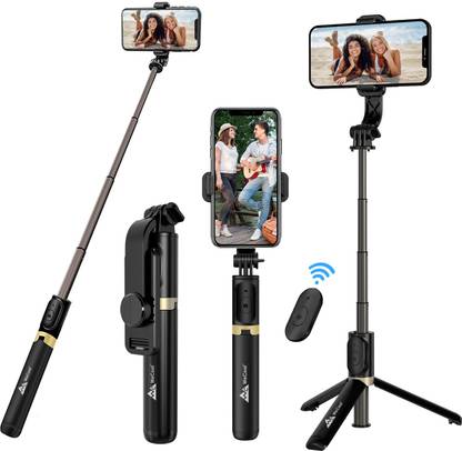 WeCool Portable with Wireless remote acess Extendable Upto 75cm Bluetooth Selfie Stick