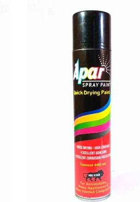apar Spray Paint Semi Gloss / Satin Black - 440 ml,For Industrial Powder coatings, Black Spray Paint 440 ml