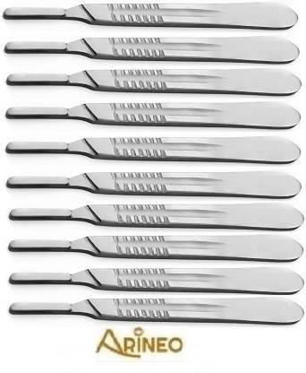 ARINEO Blade (4 NO. BP HANDLE SET OF 10) Surgical Scalpel (Pack of 10) Surgical Scalpel