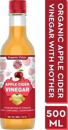 OrganicVison Apple Cider Vinegar for Weight Loss with Mother Unfiltered And Undiluted ACV Vinegar