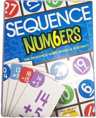 homenity Sequence Game of Numbers for Kids to Learn Add, Subtraction for 6 Year and Above Educational Board Games