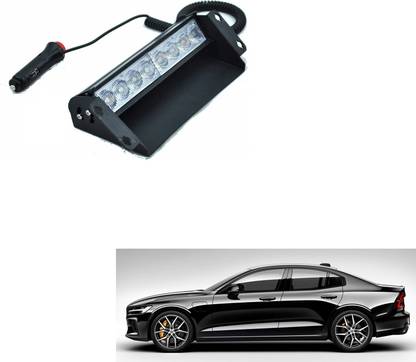 AuTO ADDiCT Car 8 LED Police Lights Flasher Light Red Blue Interior Lighting For Volvo S60 Car Fancy Lights