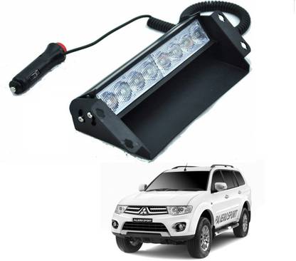 AuTO ADDiCT Car 8 LED Police Lights Flasher Light Red Blue Interior Lighting For Mitsubishi Pajero Sport Car Fancy Lights